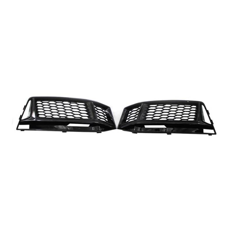 DAVBIR Auto-Frontgrill 2Pcs Auto Links Rechts Seite Vorne Mesh Honeycomb Unteren Stoßfänger Nebel Licht Kühlergrill Grill Abdeckung Für Audi S4 A4 B9 Für S-Linie 2016-2018 Frontstoßstangengrill von DAVBIR