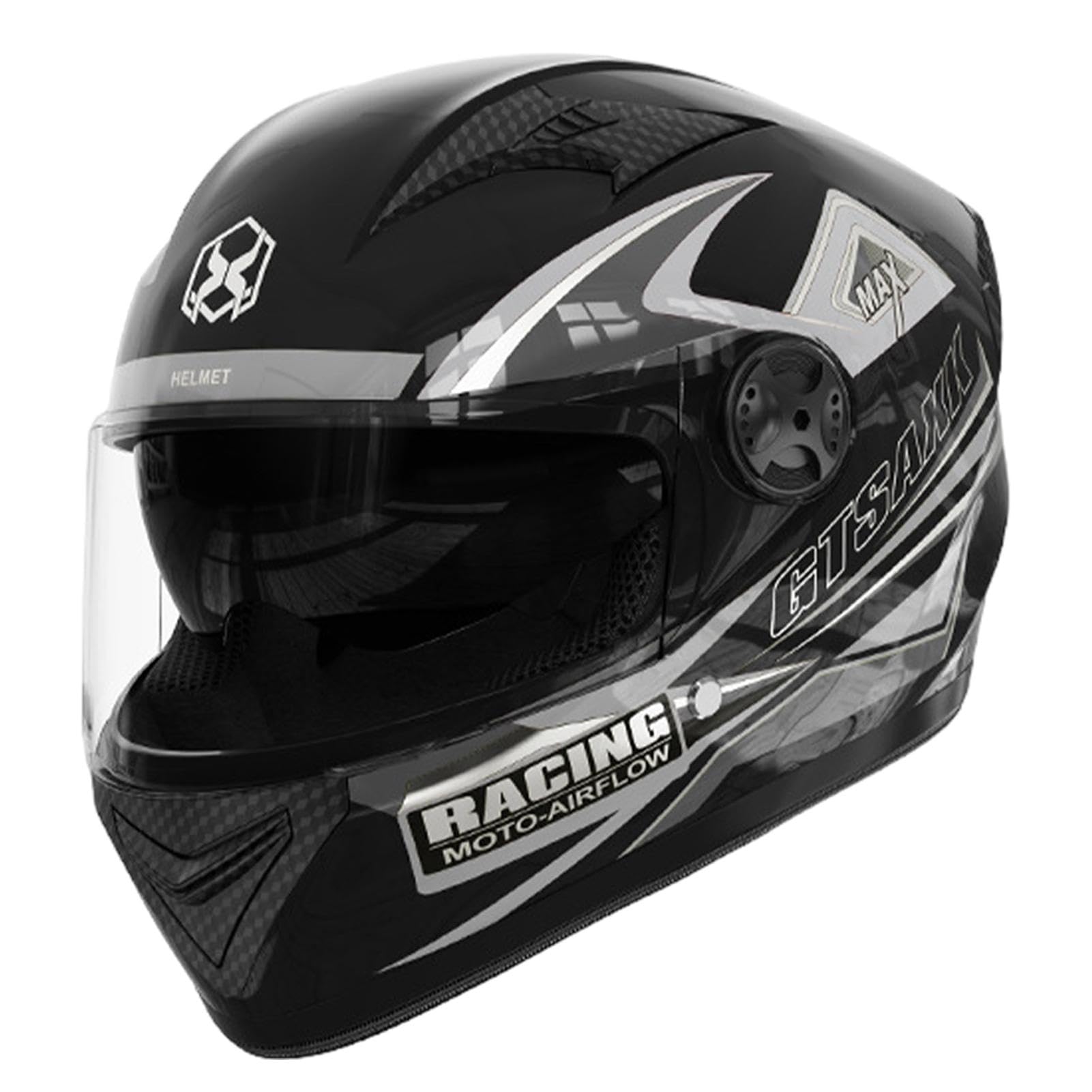 DAWCBVJQ Doppelvisier Motorrad Kopfbedeckung, Klapphelm Motorrad Herren, RollerHelm Mit Doppelvisier, Motorrad Integral Helm, Motorradhelm Integralhelm, Motorrad Helme Für Kopfumfang Ca. 54–61cm von DAWCBVJQ