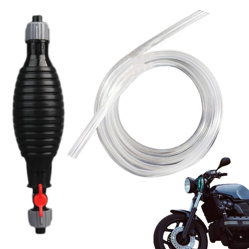 DAWCBVJQ Siphonpumpe für Wasser, Siphon-Handpumpe - Tragbares manuelles Handpumpen-Werkzeugset | Flüssigkeits-Siphon-Transferpumpe mit 3,28 Fuß langem PVC-Schlauch, robuste Siphon-Pumpe für Öl, von DAWCBVJQ