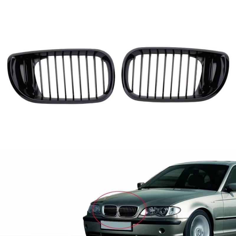 Auto-Kühlergrill, kompatibel mit BMW E46 2002-2005, Frontstoßstange Zubehör von DAYKET