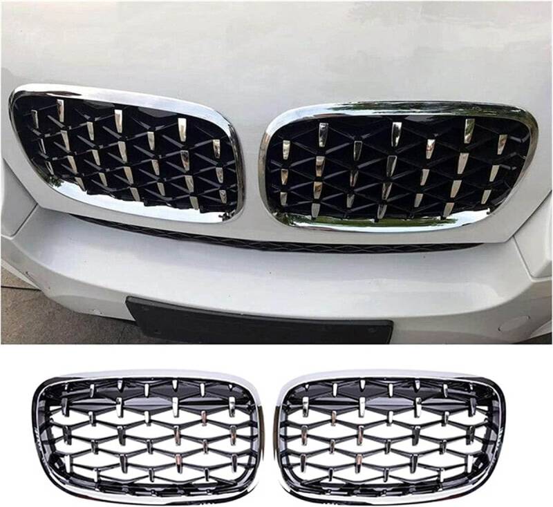 Auto-Kühlergrill, kompatibel mit BMW X5 E70 / X6 E71 2008-2013, Frontstoßstange Zubehör von DAYKET