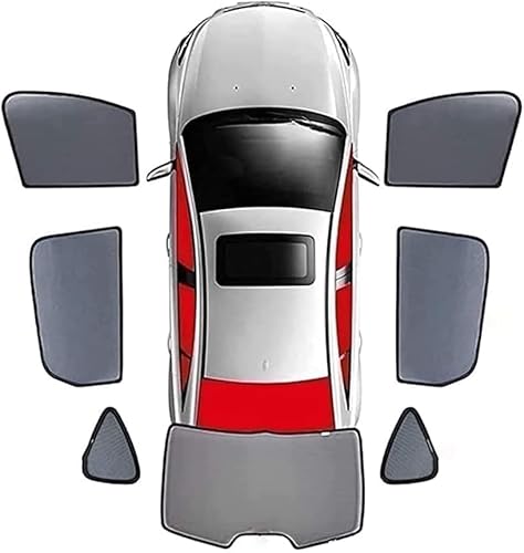 Auto-Seitenfenster-Sonnenschutz für Skoda Fabia I Combi (6Y) 1999 2000 2001 2002 2003 2004-2007, Sonnenschutz Vordere und Hintere Seitenfenster, Lüftungsgitter,E/7pcs-wholecar von DAYKET