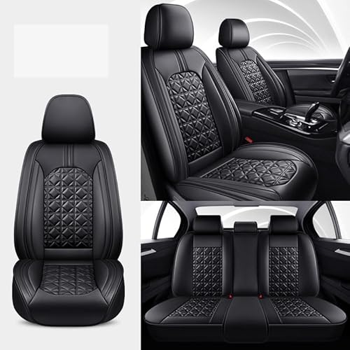 DAYKET Auto Sitzbezüge für Volvo V60 (2020-2022), Ledersitzbezüge Allwetter wasserdichtes Komfortabler Autositzbezug Full Set Sitzbezüge,B-Black von DAYKET