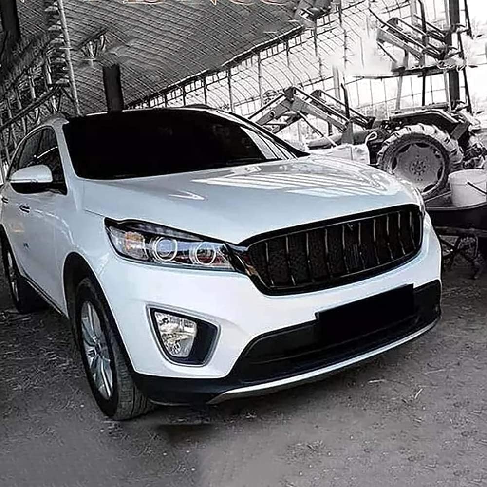 DAYKET Front Nieren Kühlergrill Gitter Passend, für Kia Sorento 2015 2016 2017, Kühler Grill Trims Streifen Exterior Dekoration Zubehör von DAYKET