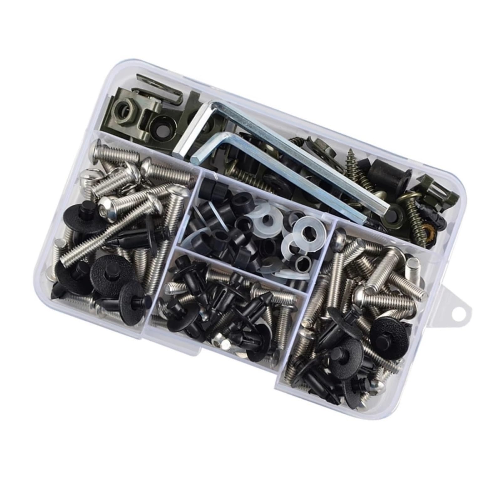 DAYOTIE Kompatibel Mit Ducati Für Monster 750 796 900 IE 900 Motorrad Verkleidung Windschutzscheibe Schrauben Schrauben Kit Mutter Clips Parabrezza Bullone(C 195pcs) von DAYOTIE