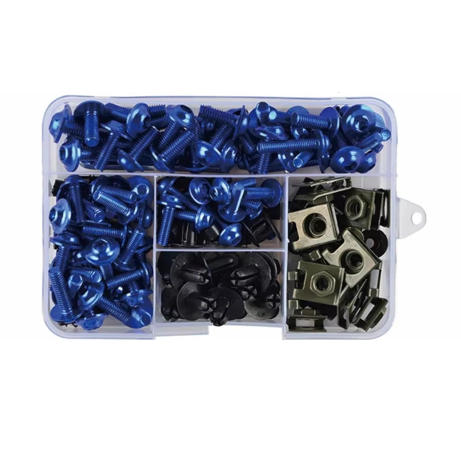 DAYOTIE Kompatibel Mit F650GS Für F700GS Für F750GS Schrauben Und Muttern Set Motorrad Verkleidung Bolzen Kit Mutter Clips Parabrezza Bullone(Blue) von DAYOTIE