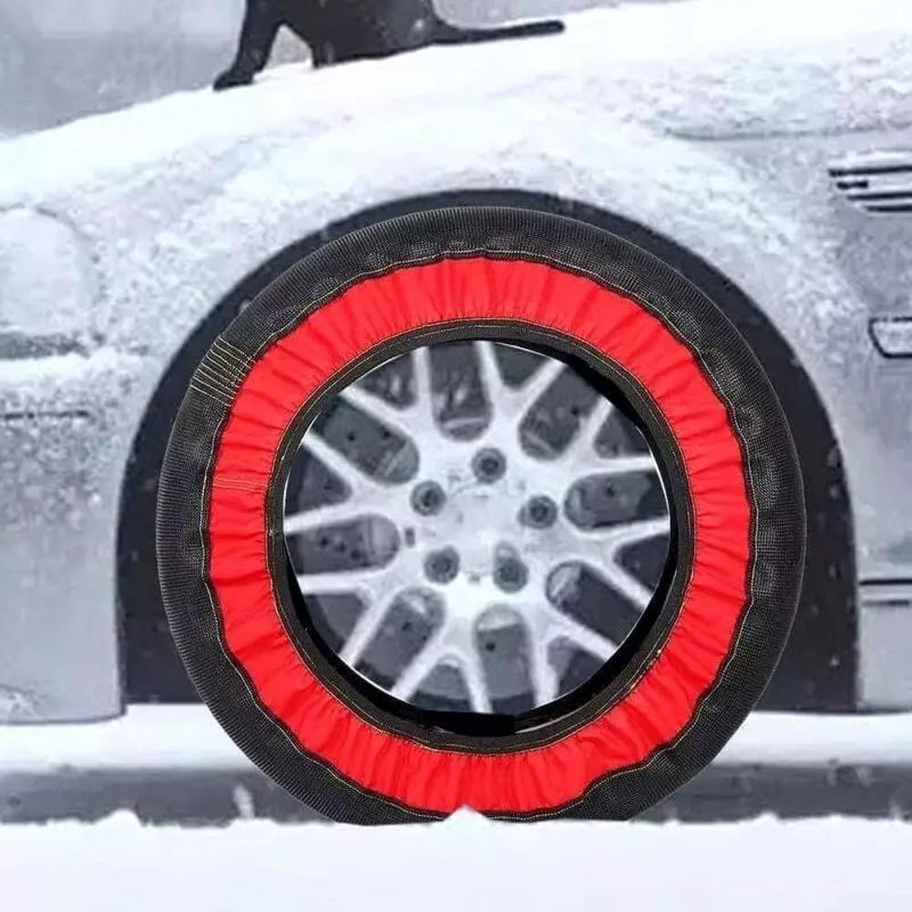 DAZZLEEX 6001 Schneeketten für Autoreifen, Anti-Rutsch-Ketten, Schneesocken, Winter, für TPU, Vans, LKW, SUV, Auto (6001) von DAZZLEEX