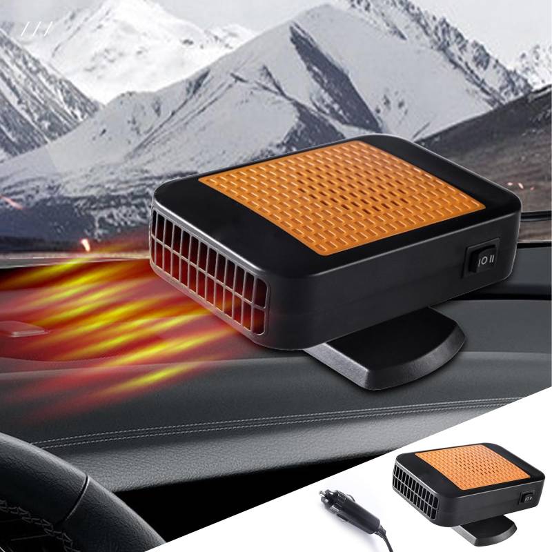 DAZZTIME Auto Heizung,12 V Heizlüfter,Windschutzscheibe Defroster,Tragbare Autoheizung,2 in1 Heizlüfter Defroster,Drehbar Entfroster Auto,Heizung Auto Heizlüfter,Tragbare Auto-Heizung Anti-Beschlag von DAZZTIME