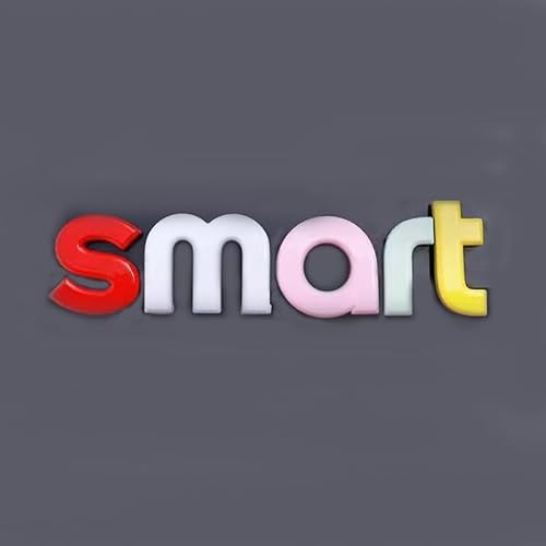 Auto Emblem für Smart Forfour W453 2014-2019, Logo Abzeichen Aufkleber ABS Wasserdicht für Frontgrill Motorhauben Kofferraum Logo Emblem Auto Exterieur Dekoration Modifizierte Zubehör von DAliusha