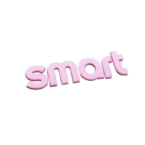 Auto Emblem für Smart Fortwo A451 2007-2014, Logo Abzeichen Aufkleber ABS Wasserdicht für Frontgrill Motorhauben Kofferraum Logo Emblem Auto Exterieur Dekoration Modifizierte Zubehör,Pink-A von DAliusha