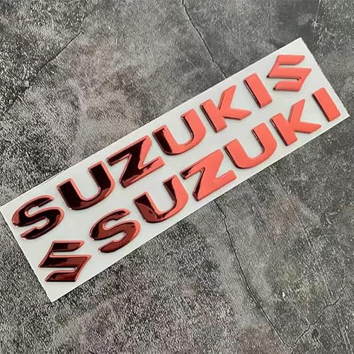 Auto Emblem für Suzuki Alivio 2015 2018, Logo Abzeichen Aufkleber ABS Wasserdicht für Frontgrill Motorhauben Kofferraum Logo Emblem Auto Exterieur Dekoration Modifizierte Zubehör,Red-2 von DAliusha
