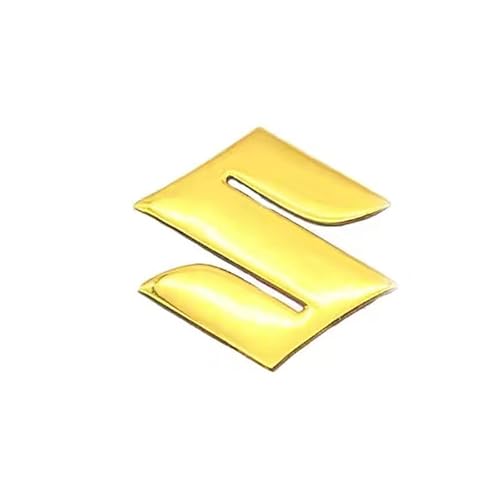 Auto Emblem für Suzuki iK-2, Logo Abzeichen Aufkleber ABS Wasserdicht für Frontgrill Motorhauben Kofferraum Logo Emblem Auto Exterieur Dekoration Modifizierte Zubehör,Gold-1 von DAliusha