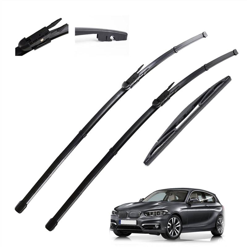 22''+18''+12''LHD vorne & Heckscheibenwischerblätter-Set, für BMW 1er F20 F21 2011–2018 2019, Windschutzscheiben-Fensterwischer von DBAOXIN