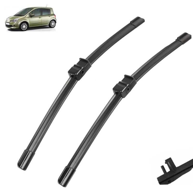 Scheibenwischer Auto-Wischerblätter, für Renault Modus Grand Modus 2005–2013 Windschutzscheiben-Windschutzscheiben-Frontfenster-Zubehör 28"+26"R (Farbe: Right Steering2826R) von DBAOXIN