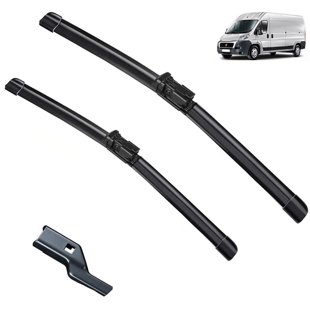 Scheibenwischerblatt vorne, für Fiat Ducato III MK3 Peugeot Boxer Manager Citroen Relay Jumper Opel Vauxhall Movano 2007–2023 (Farbe: vorne, Größe: RHD) von DBAOXIN