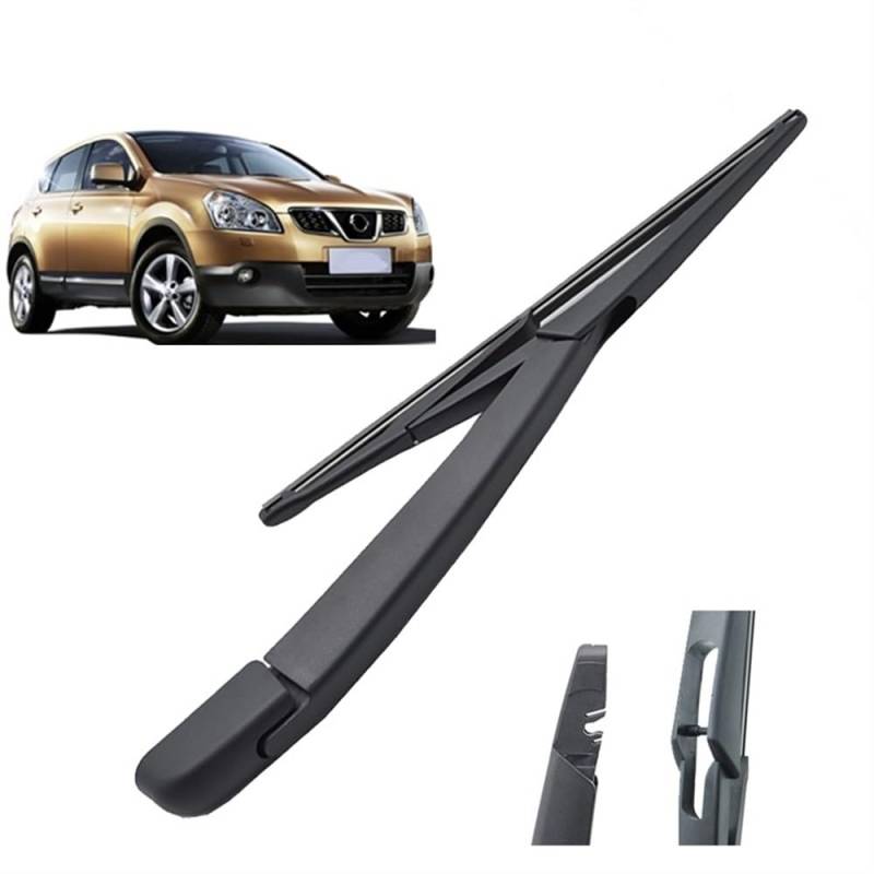 Wischer 12" Heckscheibenwischerblatt & Arm-Set-Kit kompatibel, für Nissan Qashqai Dualis J10 J11 2007–2020, Windschutzscheibe, Windschutzscheibe, Regenfenster von DBAOXIN