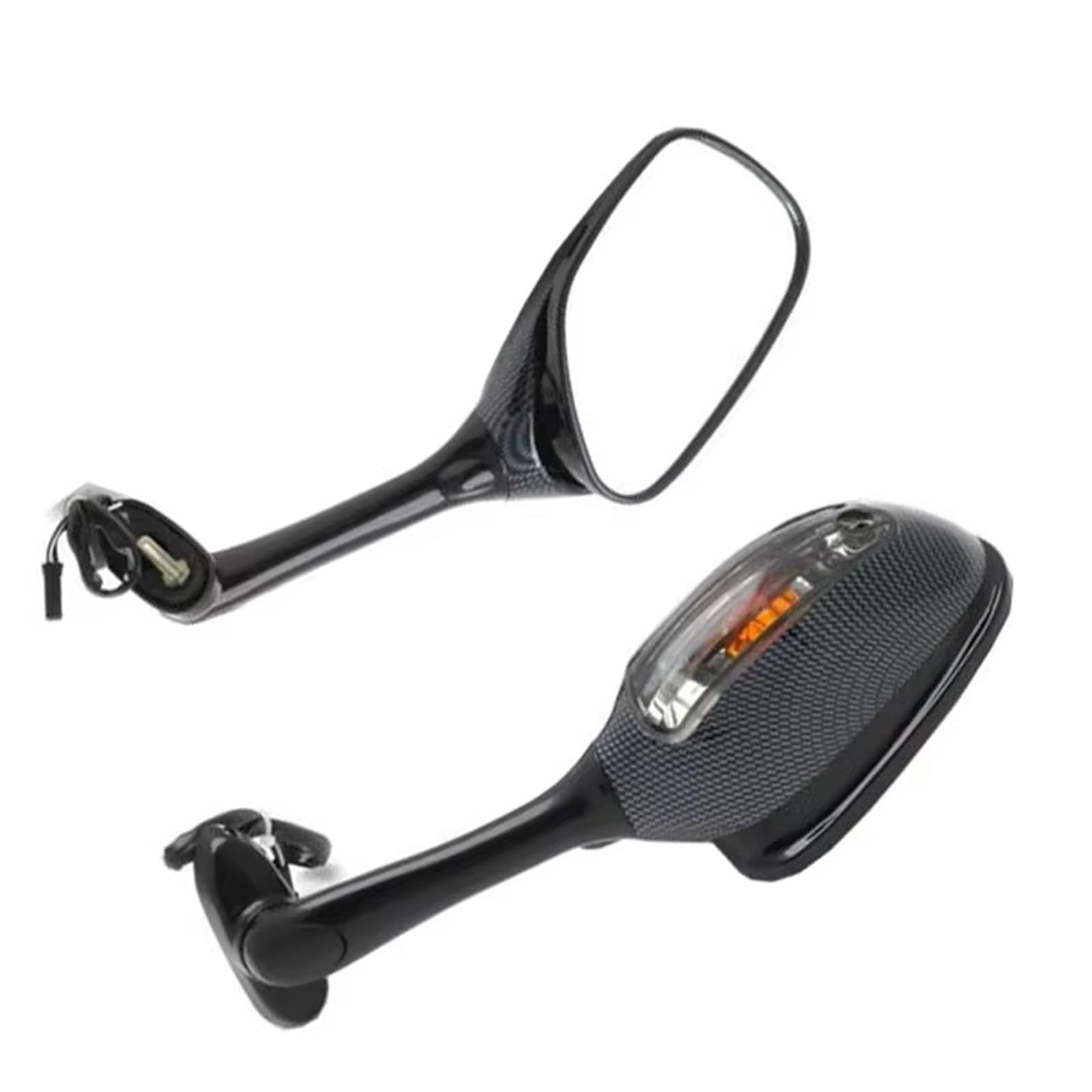 Für Suzuki Für GSXR600 Für GSX-R750 Für GSXR1000 2002-2015 Für SV1000 Für SV650 Für SV650S MIT Blinker Motorrad Rearview Außenspiegel Rückseitenspiegel Motorrad Rückspiegel(Carbon) von DBBPVPLFC