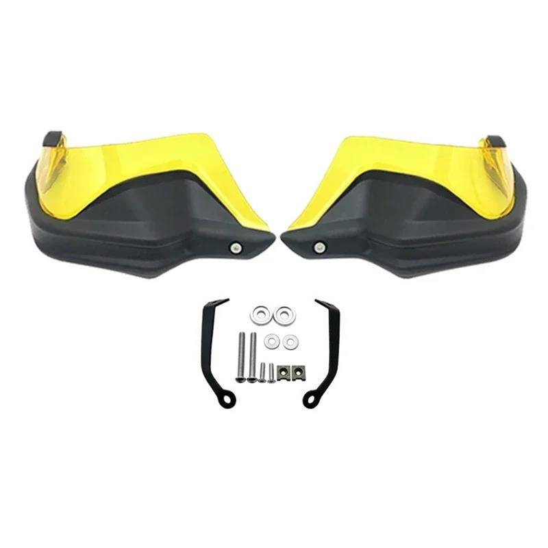 Handschützer Für CFMOTO Für 400GT Für 650GT Für 800MT Für 650MT Für 400MT Motorradlenker Handschützer Windschutz Lenker Handschutz(Black Yellow Set) von DBBPVPLFC