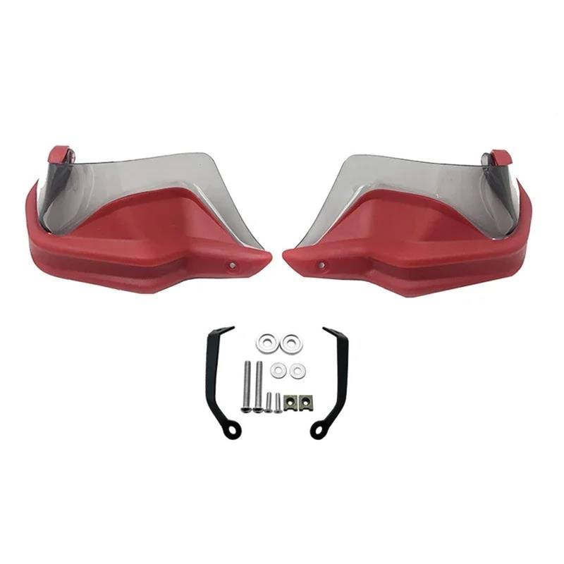 Handschützer Für CFMOTO Für 400GT Für 650GT Für 800MT Für 650MT Für 400MT Motorradlenker Handschützer Windschutz Lenker Handschutz(Red Grey Set) von DBBPVPLFC