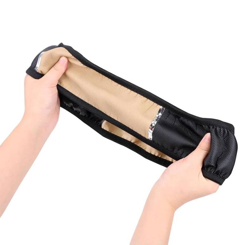 Lenkradhülle Auto Zubehör Universal PU Geflecht Anti-Slip Auto Lenkrad Abdeckung Auto-Styling Auto Lenkrad Lenkradschoner(Beige) von DBBPVPLFC