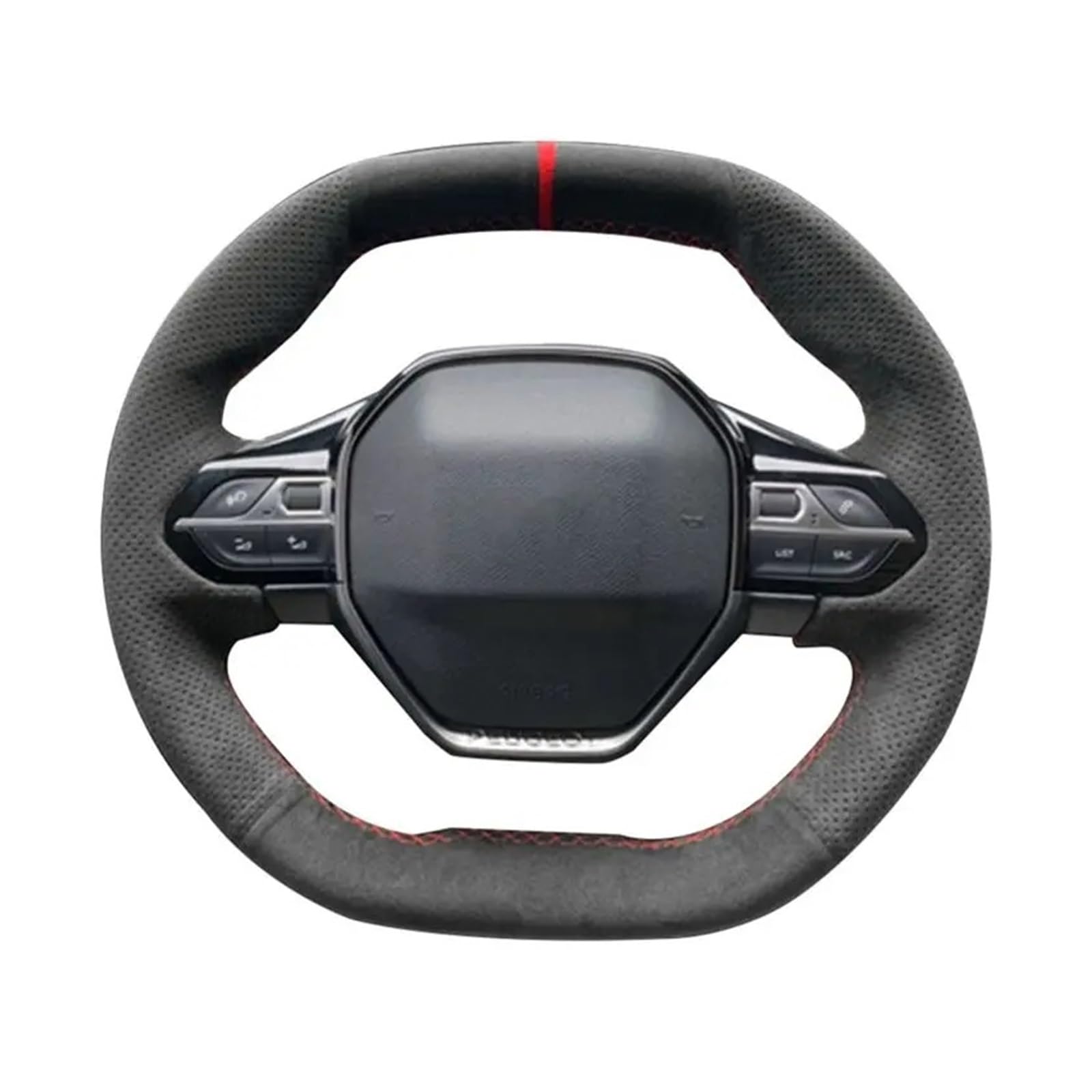 Lenkradhülle Für Peugeot Für E-208 Für 508 Für 208 Für 3008 Für 4008 Für 5008 2016 2017 2018 2019 2020 Autolenkradabdeckung Lenkradschoner(Red Blue Thread) von DBBPVPLFC