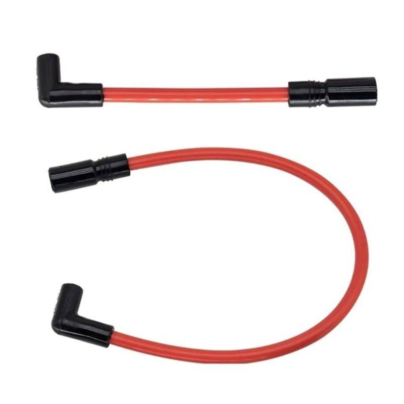 Zündspule Für Big Twin 1999-2019 2 Stück 10,4mm 10mm Motorrad Draht wasserdichte Zündung Kabel Drähte Encendido Motocicleta(Red) von DBBPVPLFC