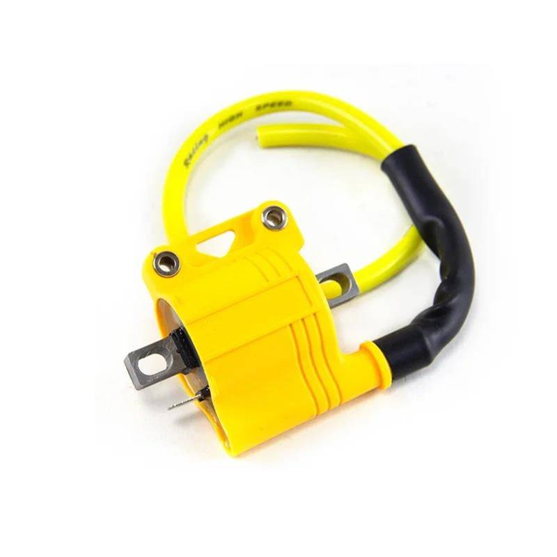 Zündspule Universal Zündspule Für Motorrad Dirt Bike ATV Roller Moped Für Kymco Racing 2T 4T Motor Zündung System Encendido Motocicleta(Yellow) von DBBPVPLFC