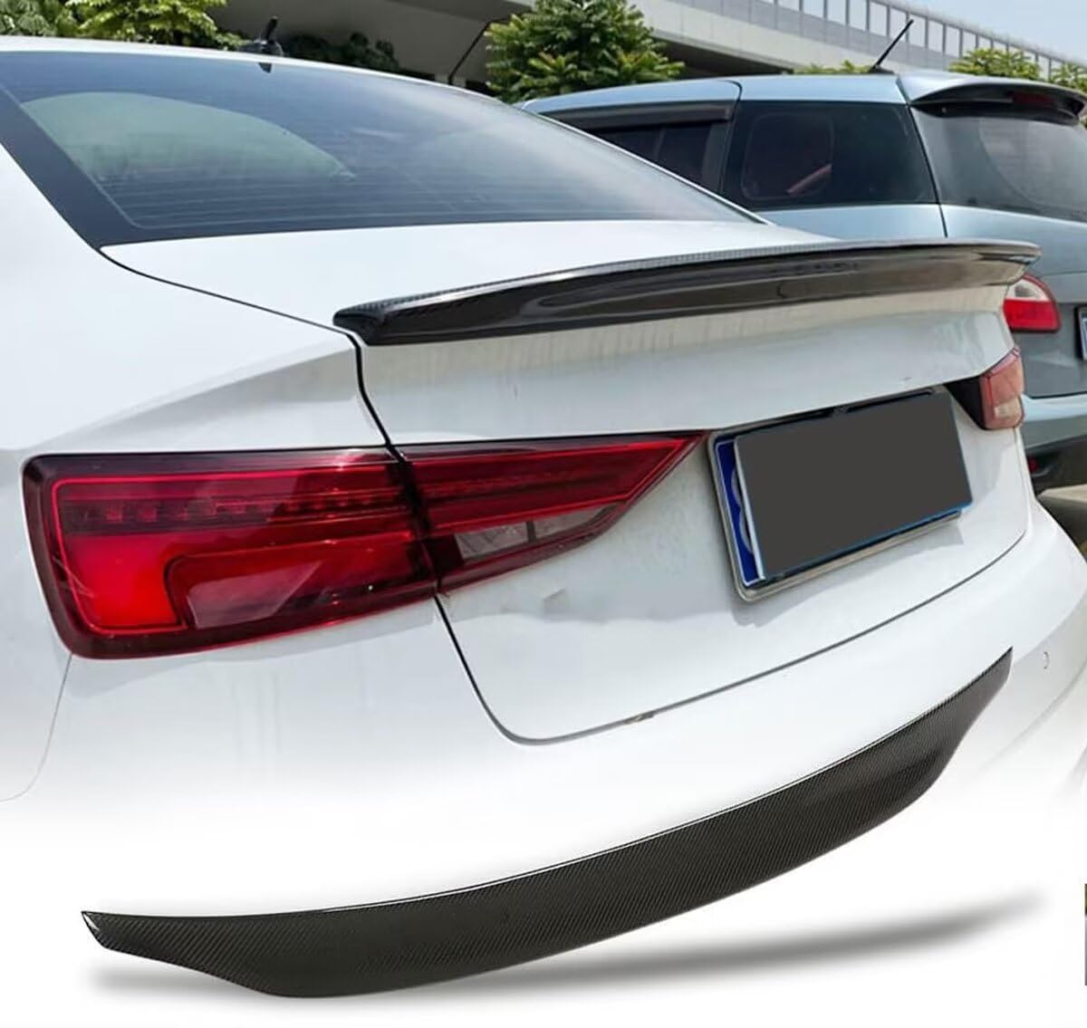 Heckspoiler Passend für Audi A3 RS3 S3 A3 Sline Limousine 2014-2019 Teile Kohlefaser Heckspoiler Flügellippe Karosserie Kits Werksverkauf von DBERFSF
