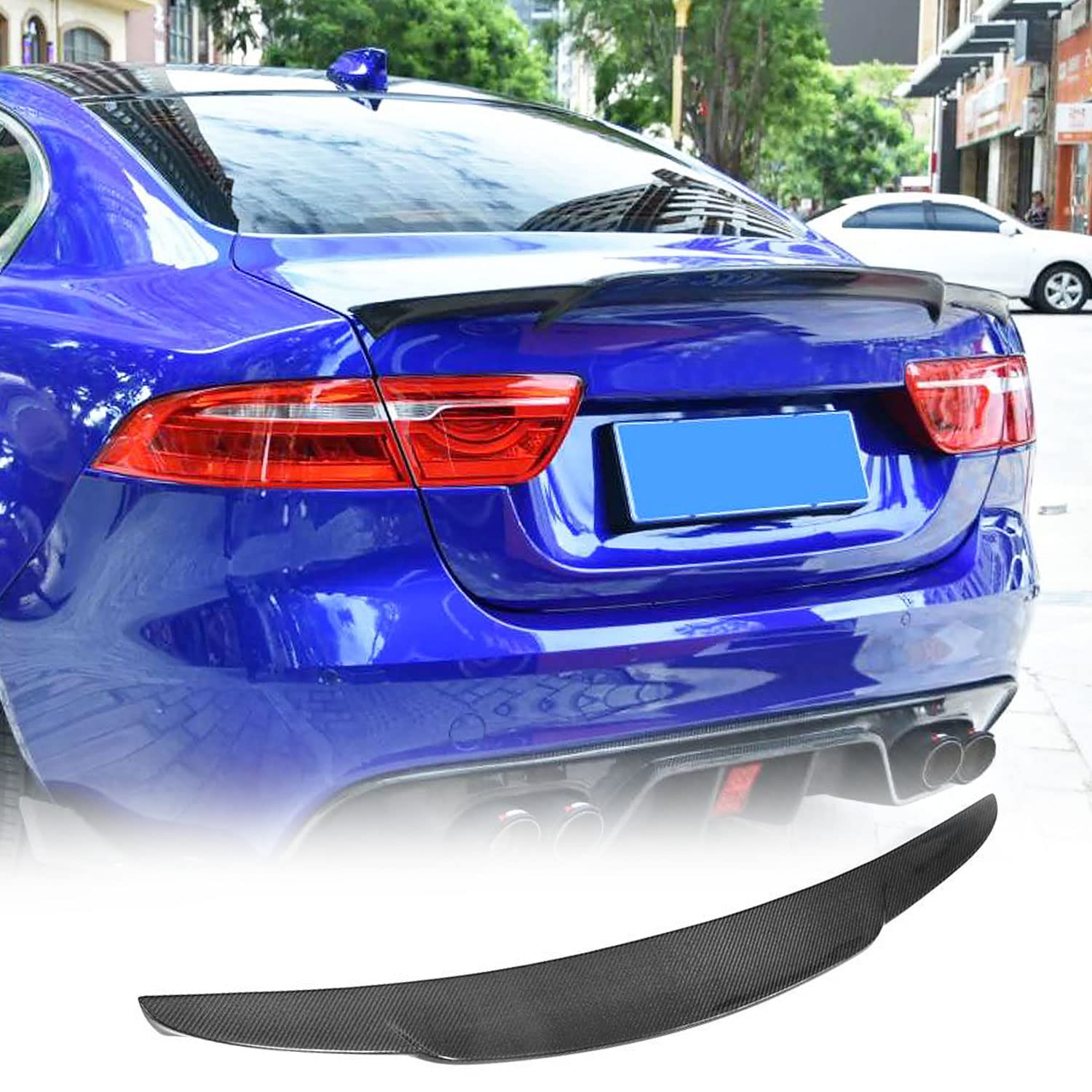 Heckspoiler Passend für Jaguar XE Limousine 2015-2018 Teile Kohlefaser Heckspoiler Flügellippe Karosserie-Kits Werksverkauf von DBERFSF