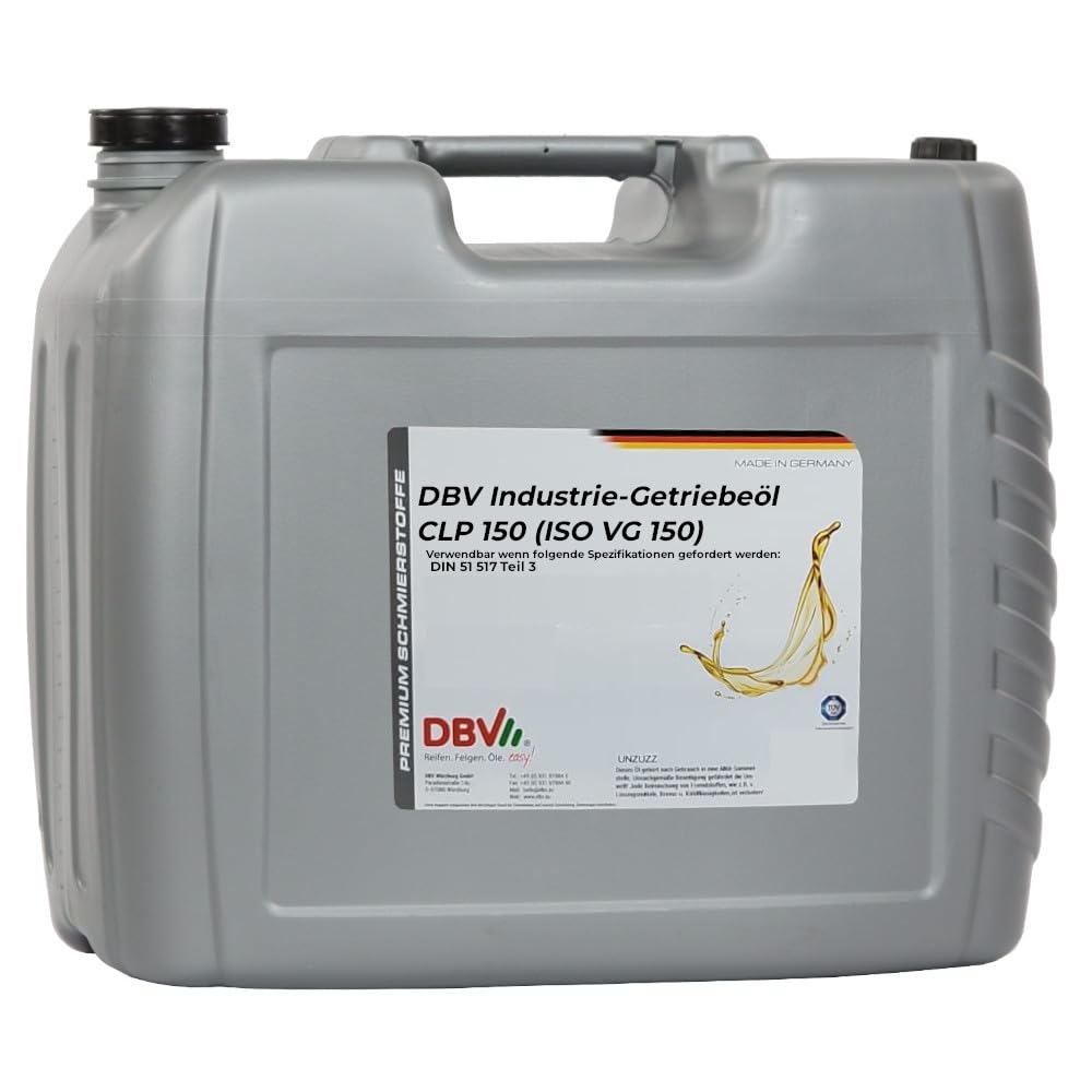 DBV Getriebel CLP 150 (ISO VG 150) 20-Liter-Kanister fr industrielle Getriebe (hochbelastet) von DBV