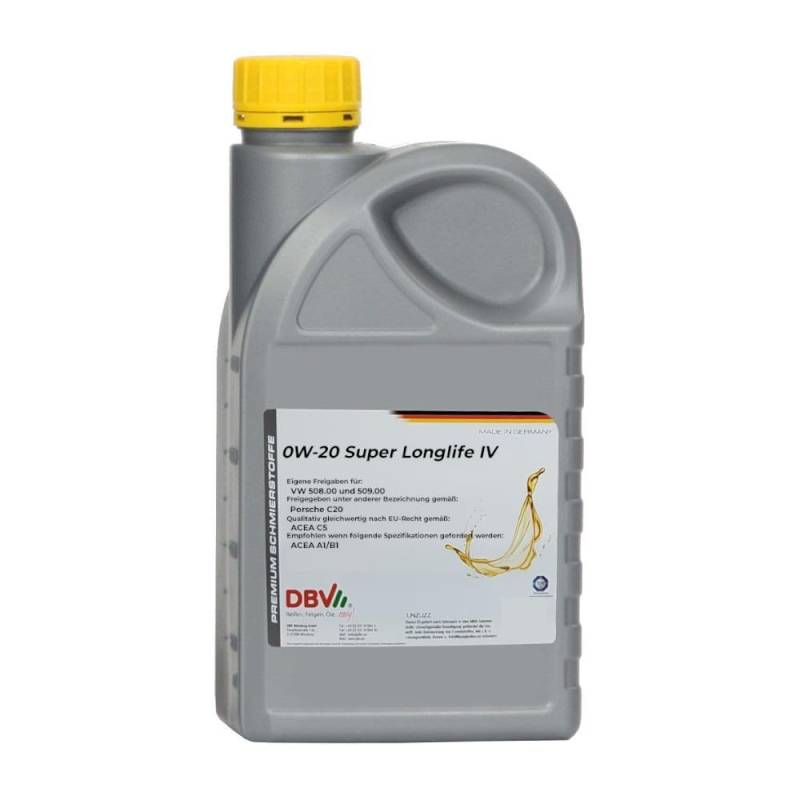 DBV 0W-20 Super Longlife IV 508.00/509.00 20 x 1-Liter-Dose von DBV