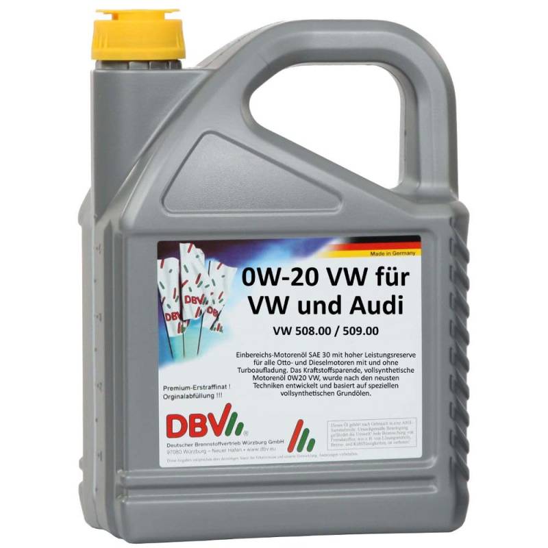 DBV 0W-20 Super Longlife IV 508.00/509.00 4 x 5-Liter-Kanister von DBV