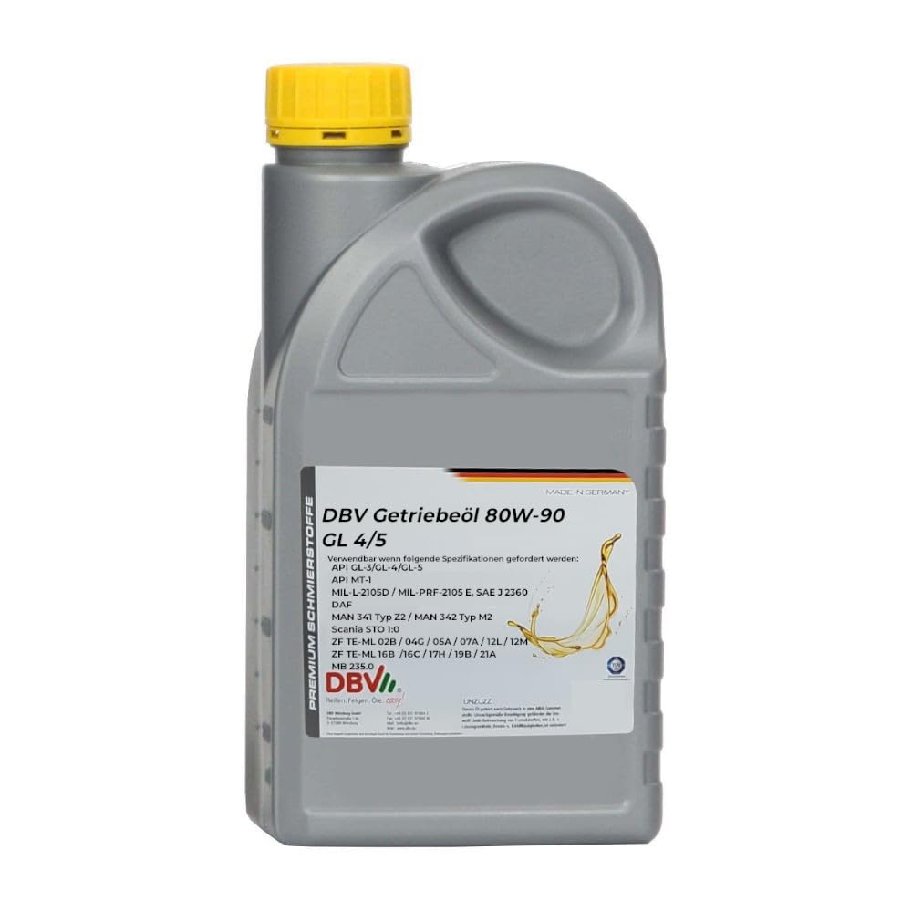 DBV 80W-90 GL4/5 (teilsynthetisch) 20 x 1-Liter-Dose von DBV