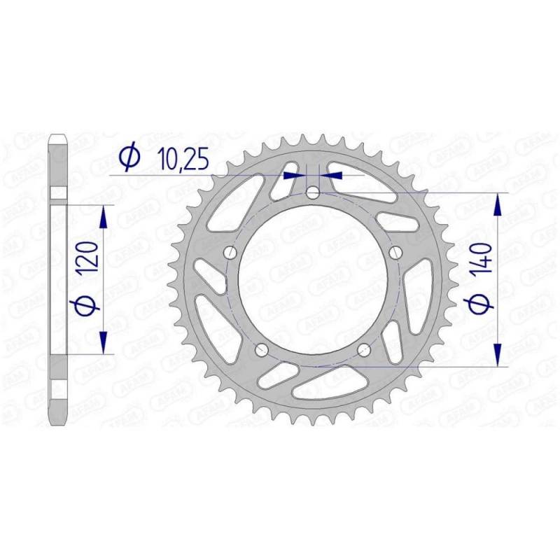 Alu-Kettenrad AFAM 520-40Z (Gun Metal) von DC Afam NV