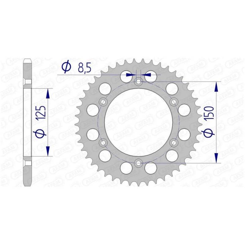 Alu-Kettenrad AFAM 520-40Z (Gun Metal) von DC Afam NV