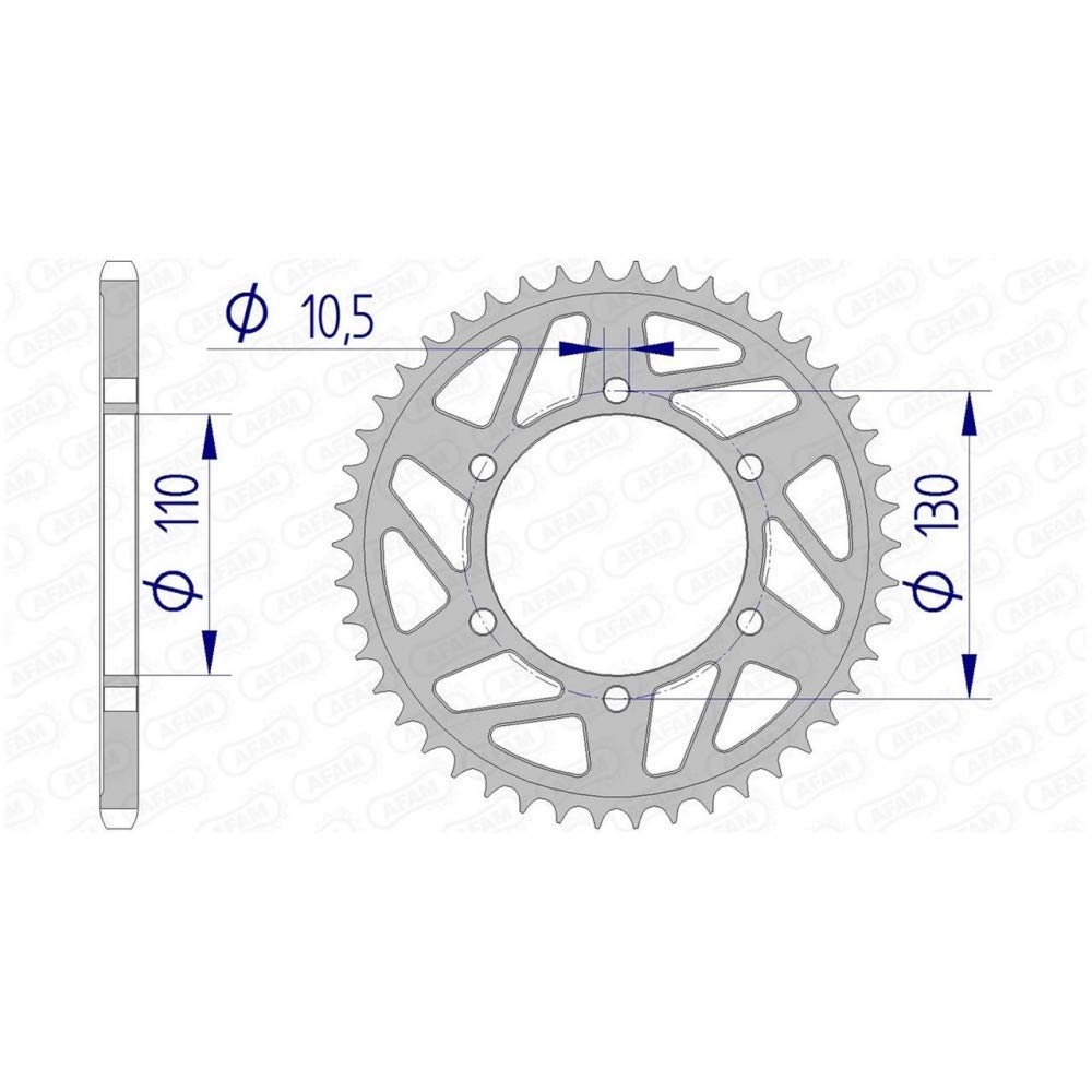 Alu-Kettenrad AFAM 520-40Z (Gun Metal) von DC Afam NV