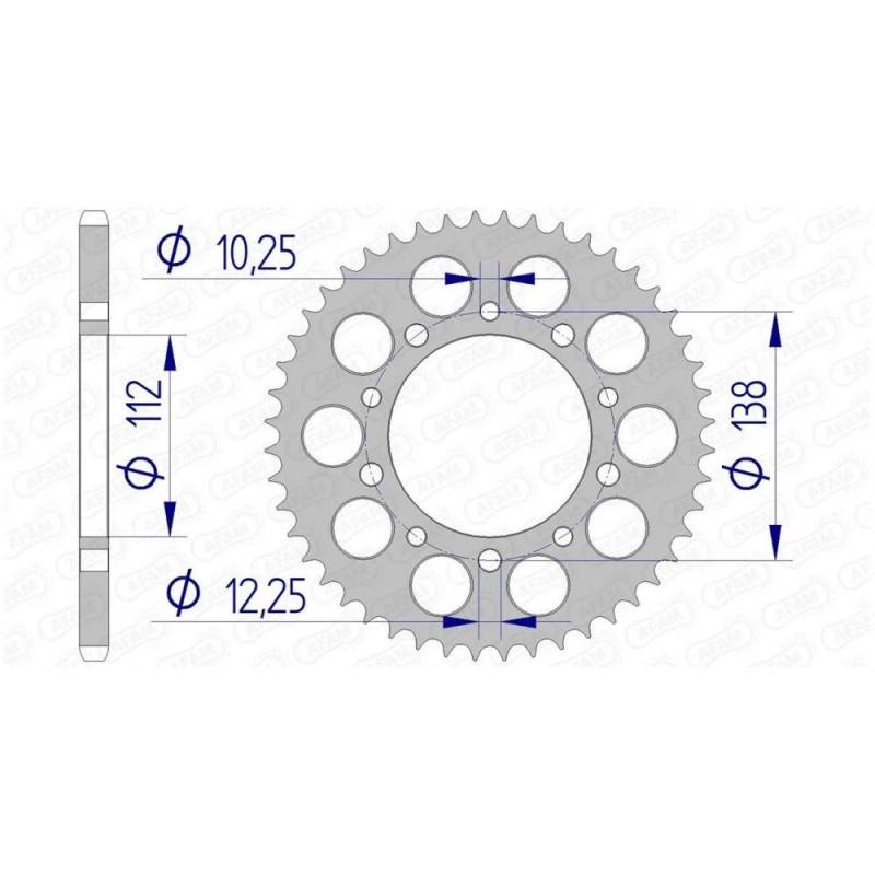 Alu-Kettenrad AFAM 520-42Z (Gun Metal) von DC Afam NV