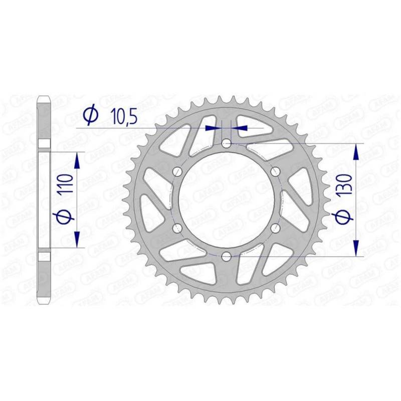 Alu-Kettenrad AFAM 520-42Z (Gun Metal) von DC Afam NV