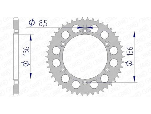 Alu-Kettenrad AFAM 520-44Z (Gun Metal) von DC Afam NV