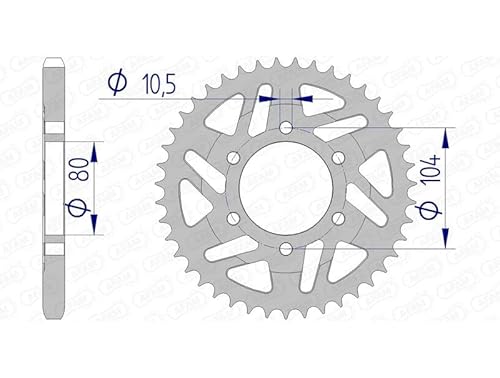 Alu-Kettenrad AFAM 525-41Z (Gun Metal) von DC Afam NV