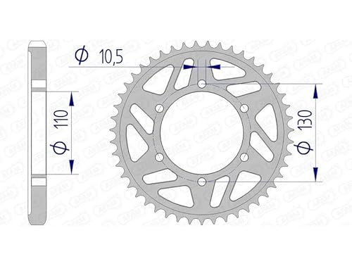 Alu-Kettenrad AFAM 530-45Z (Gun Metal) von DC Afam NV