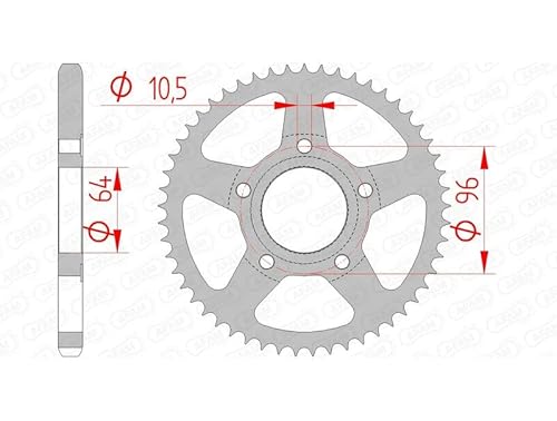 Stahl-Kettenrad AFAM 428-53Z (Silber) von DC Afam NV