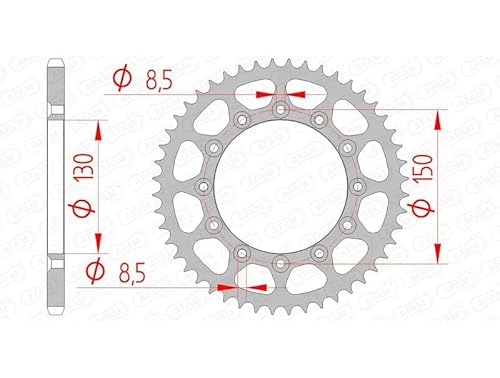 Stahl-Kettenrad AFAM 520-41Z (Silber) von DC Afam NV