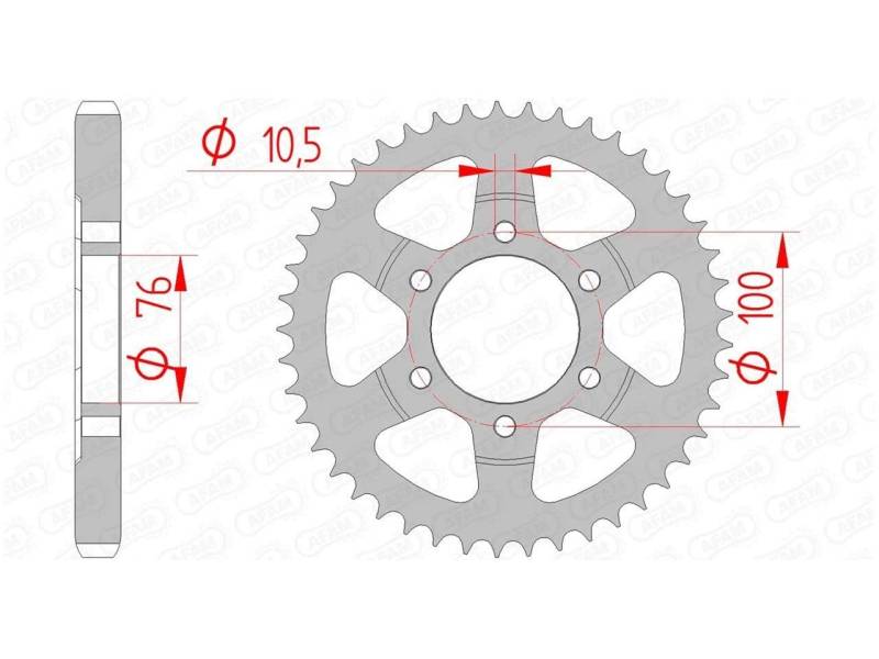 Stahl-Kettenrad AFAM 530-52Z (Silber) von DC Afam NV