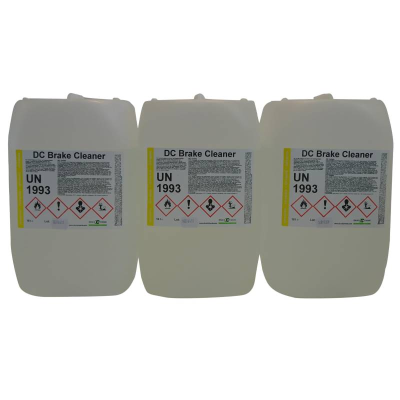 DC DruckChemie GmbH Bremsenreiniger Kanister 3 x 10L, acetonfrei - Brake Cleaner - Reiniger zum Reinigen & Entfetten von Bremsen, Platten & Kupplungen von DRUCK DC CHEMIE