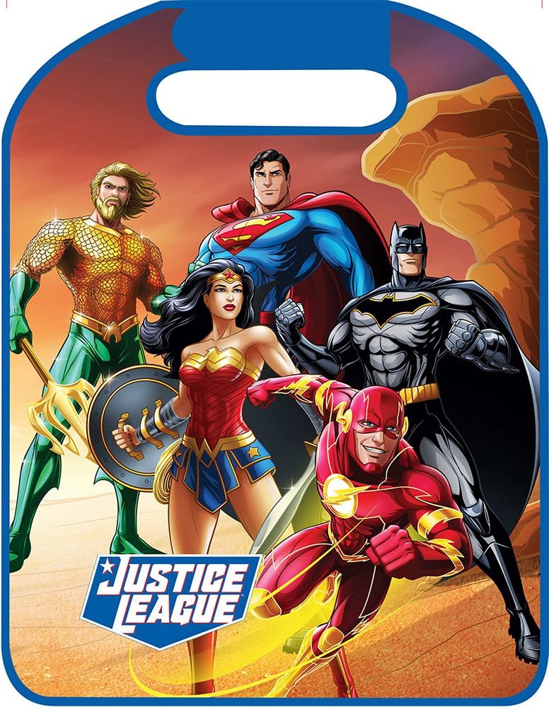 DC Universe Schützen Sie Auto Vordersitz Reisen Justice League Kind Superheld Batman Superman Aquaman Wonder Woman Flash von TataWay in viaggio si cresce