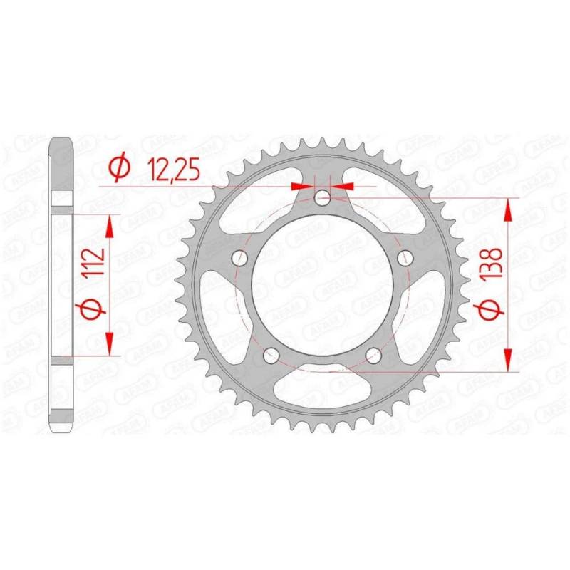 Stahl-Kettenrad AFAM 525-41Z (Silber) von DC Afam NV