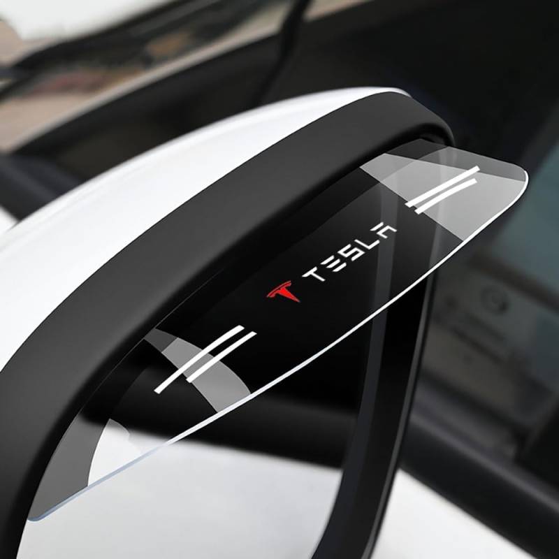 2pcs Auto Rückspiegel Regenschutz für Tesla Model 3 2017-2020,Sonnenblende Seitenspiegel Regenschutz Auto Schützen Zubehör von DCAJHSD
