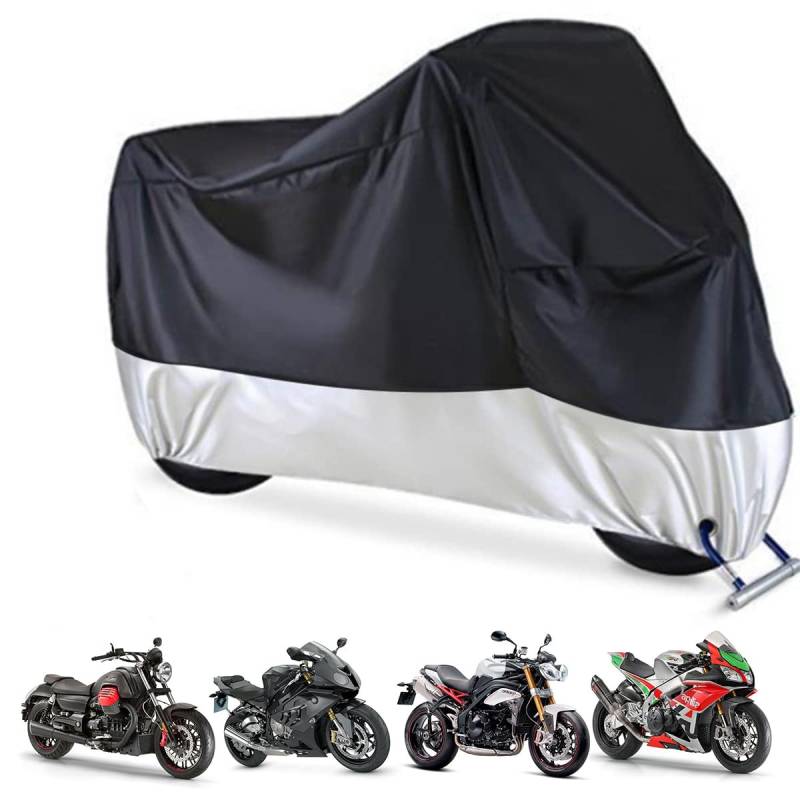 Motorrad Abdeckplane für Triumph Speed Triple 1050 R 2011-2024,Winterfest Reißfeste Schutz Breathable Outdoor Motorradabdeckung Motorradzubehör,104.3 x 41.3 x 49.2 inch von DCAJHSD