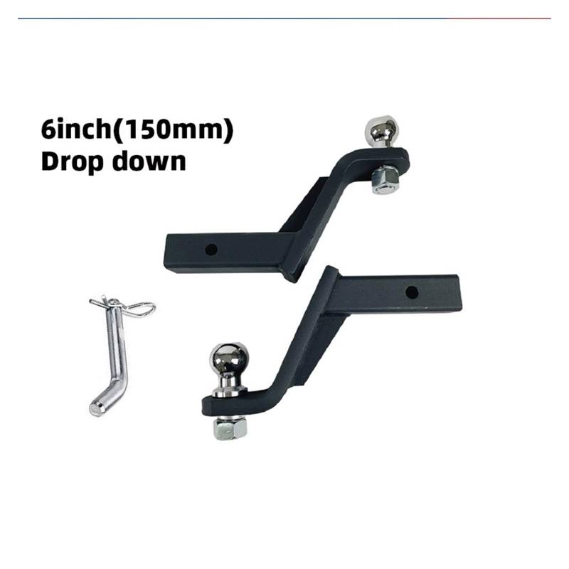 6 Zoll Drop Anhängerkupplung Anhängerkupplung Kugelhalterung Anhängerkupplung Anhänger Auto RV Bootsteile Zubehör - Anhängerkupplungskugel(with 2inch Ball) von DCDCD